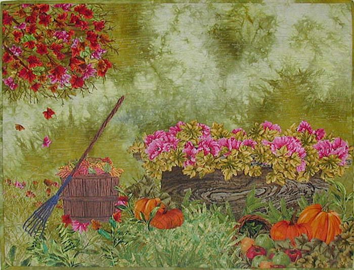 Fall scene Art quilt by Joyce Becker