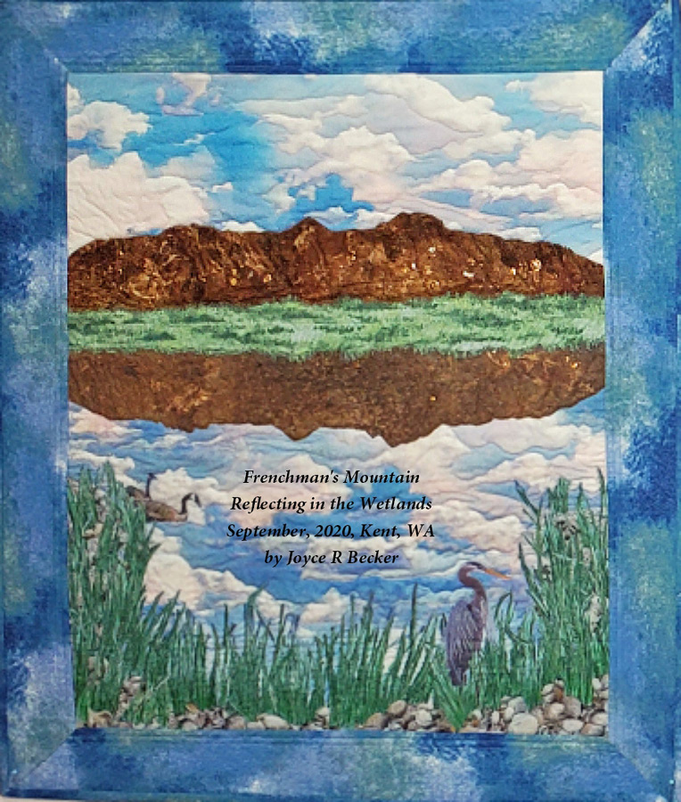 landscape art quilt by Joyce R. Becker of mountains