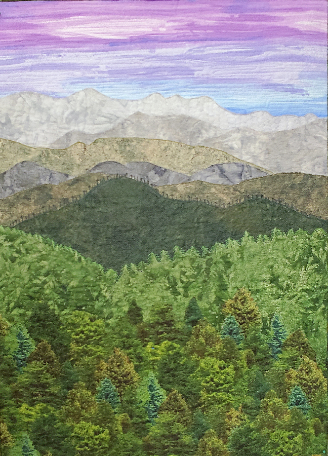 Smoky Mountains, art quilt by Joyce R. Becker